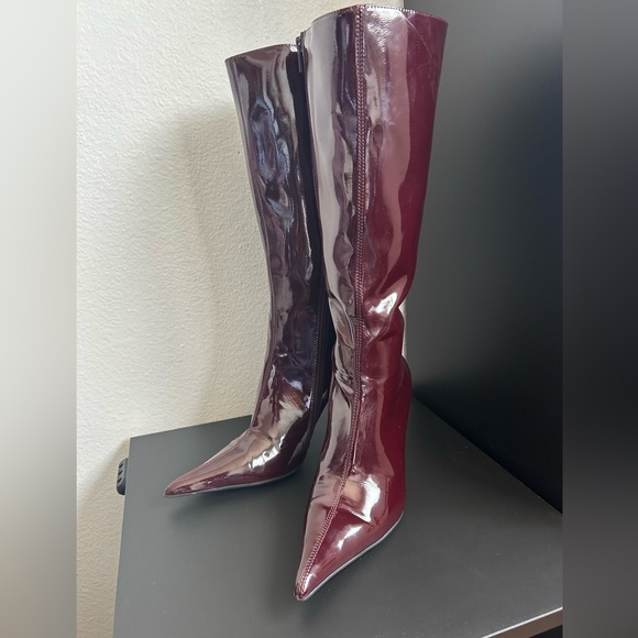 Jeffrey Campbell Darling Knee High Pointed Toe Stiletto Boots Size 7 - Picture 1 of 12